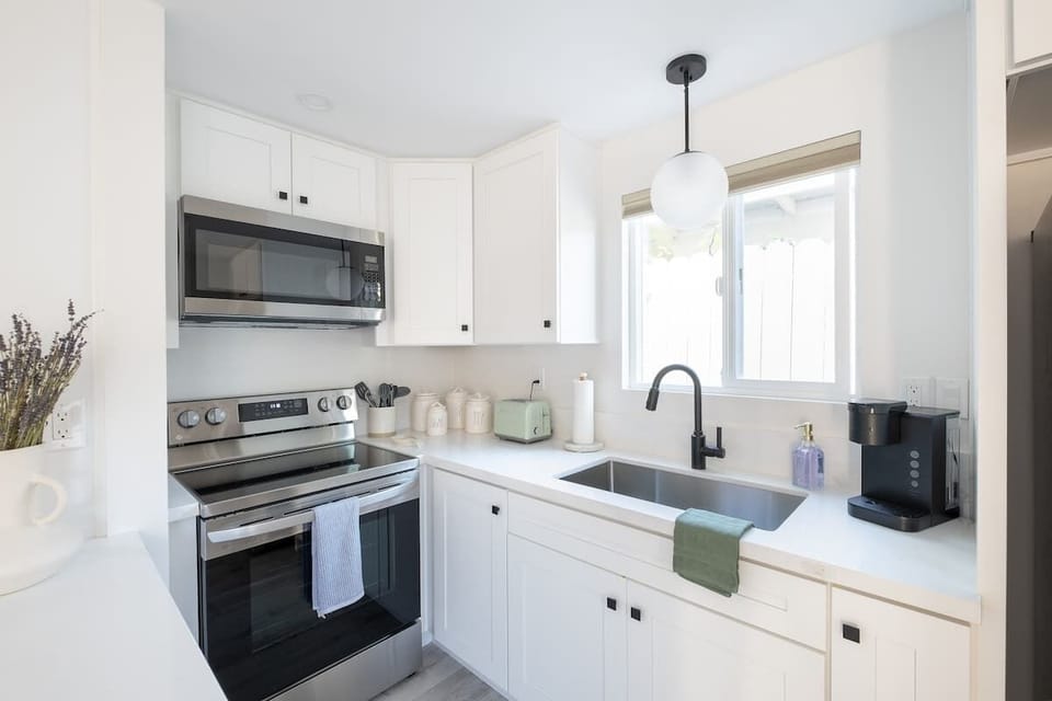 The kitchen comes fully equipped with everything you need
