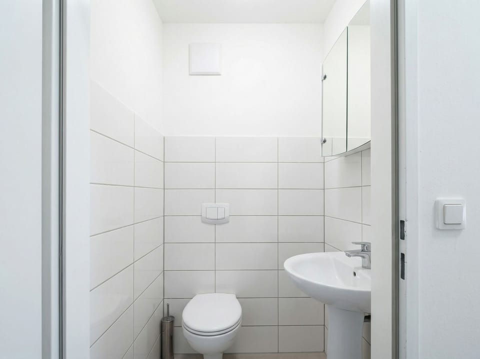 Basic Apartment | Bathroom | Shower, free toiletries, hair dryer, towels