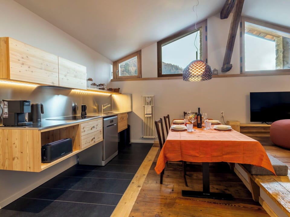 Interior Design, Kitchen, Furniture, Countertop, Ceiling, Wood, Light Fixture, Flooring, Room, Lighting