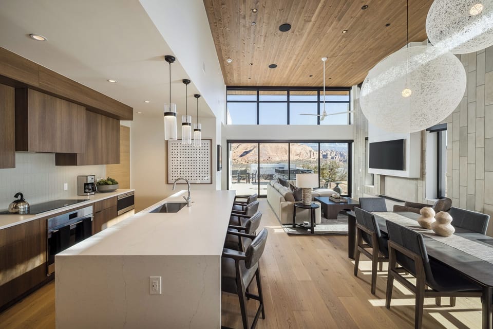 Whip up your favorite meals in this beautifully designed kitchen
