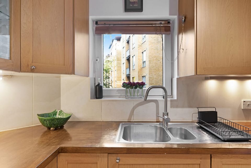 Pleasant view from the kitchen