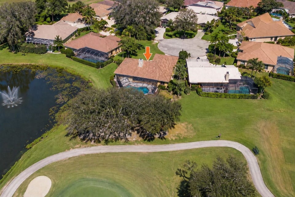 Front-row position: a bird’s-eye view showing our private pool deck. 