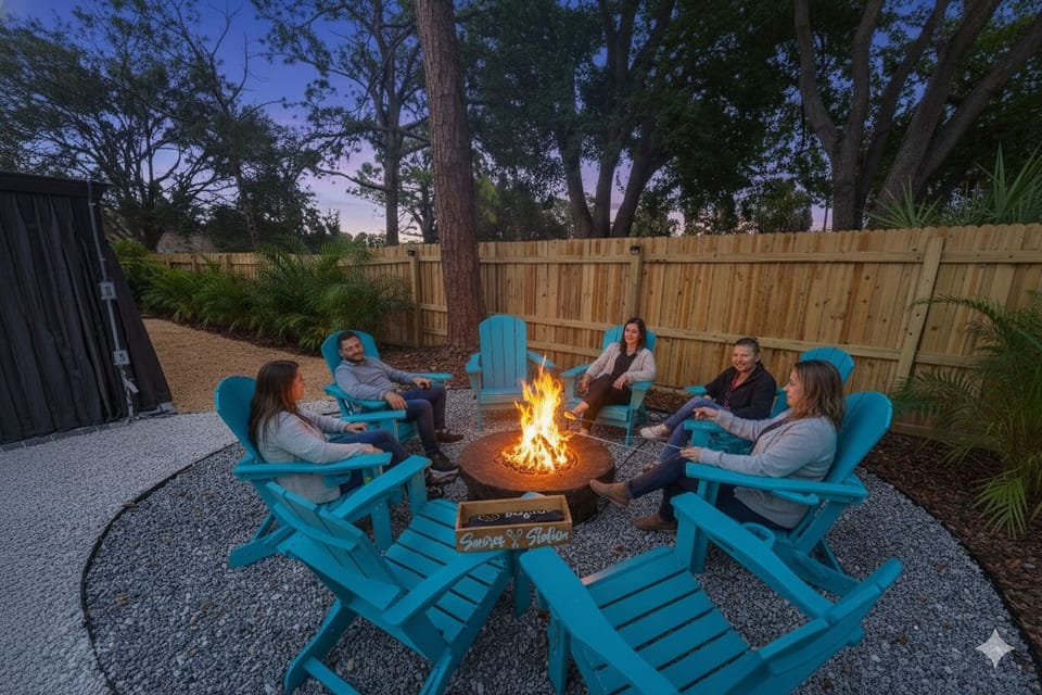 Firepit with complimentary Smore's kit