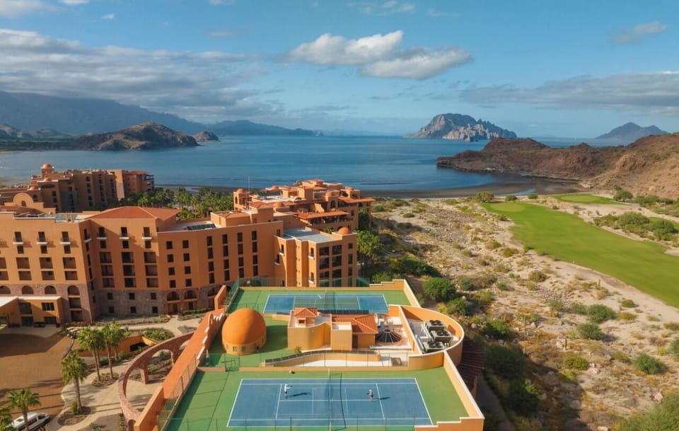 Roof top Tennis and Pickle Ball courts. 