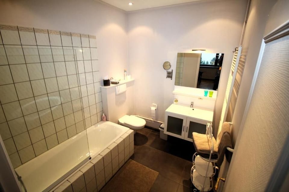 Comfort Double Room, Garden View | Bathroom | Combined shower/tub, free toiletries, towels, soap