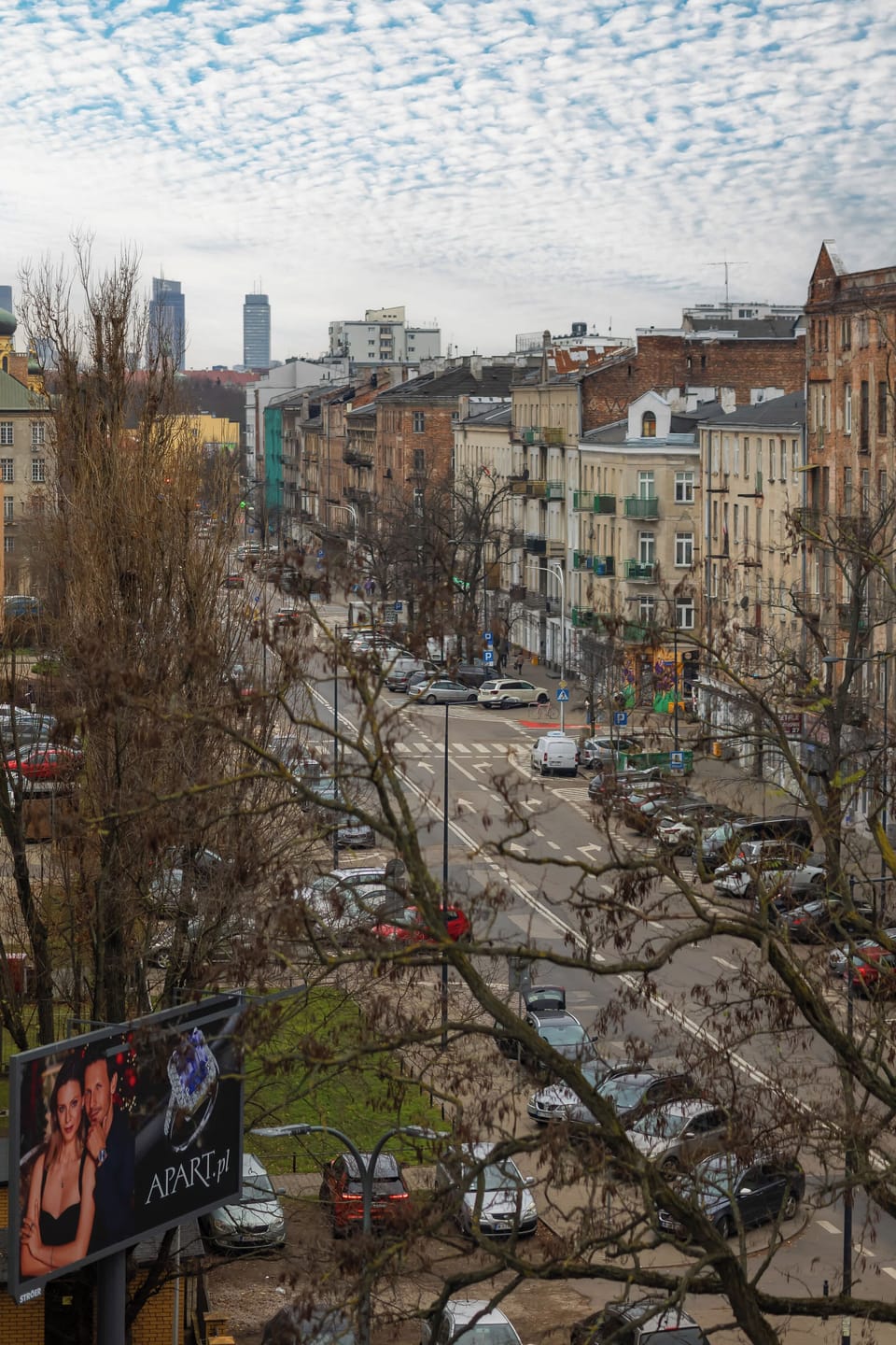 View of the surrounding neighborhood and main street.