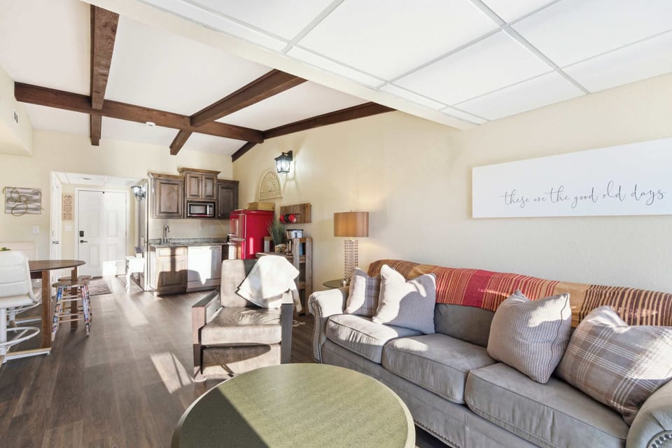 Curl up in Unit A’s inviting living room & stream your favorites on the smart TV​