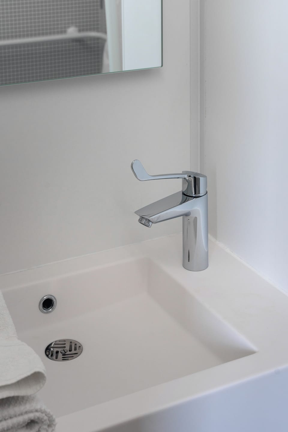 Shower, towels, soap, shampoo