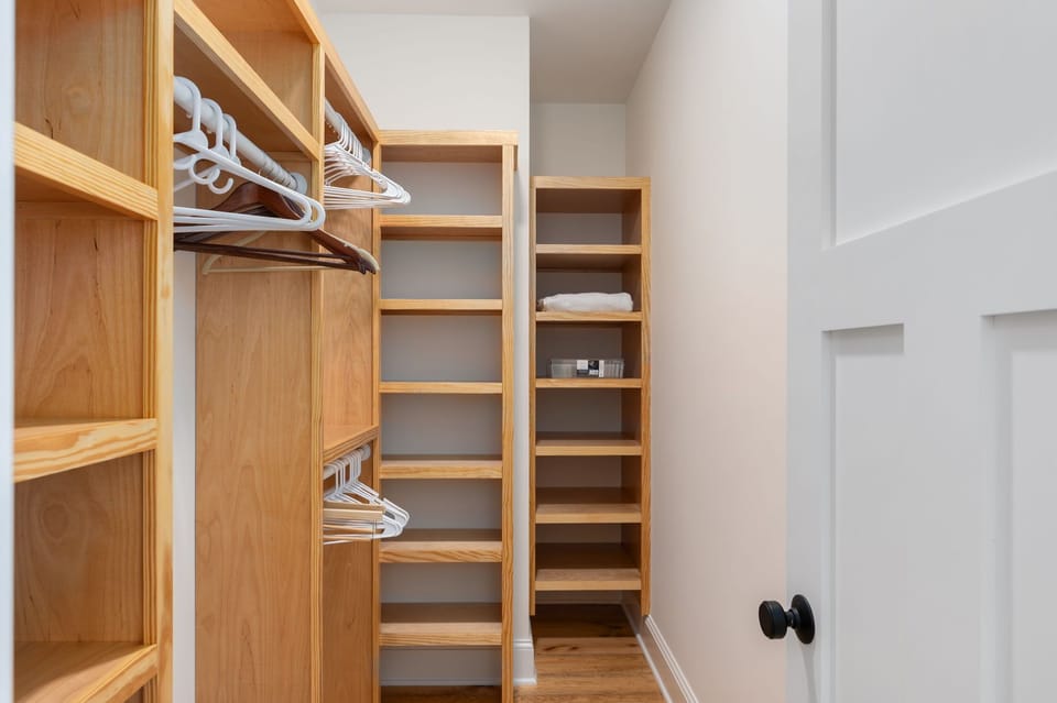 Custom closets throughout 