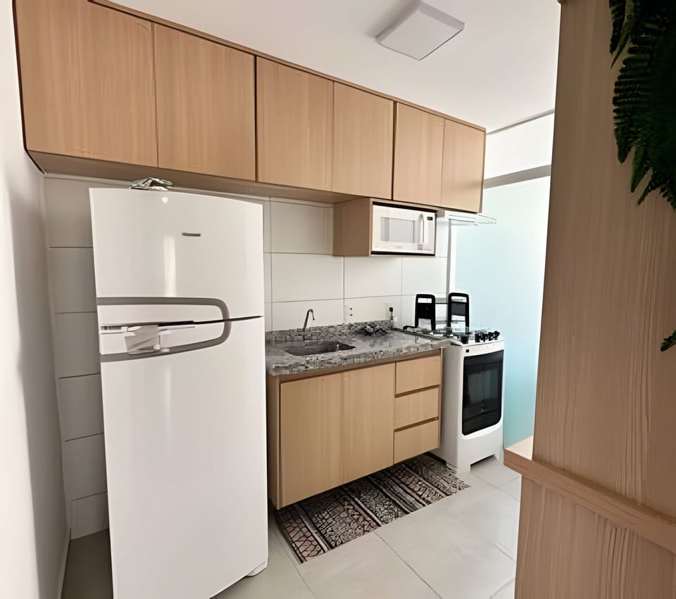 Basic Apartment | Private kitchen | Fridge, microwave, oven, stovetop
