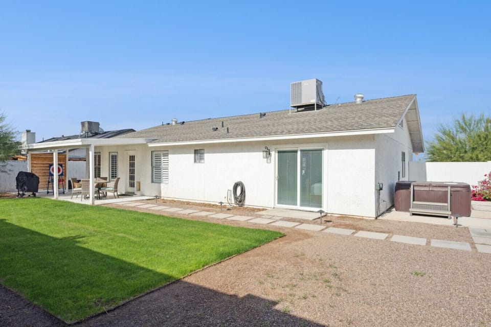 Spacious backyard