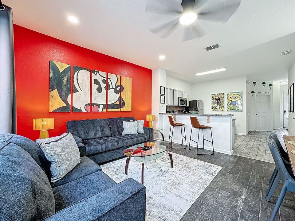 Spacious layout featuring a breakfast bar, cozy living room, and fully equipped kitchen.
