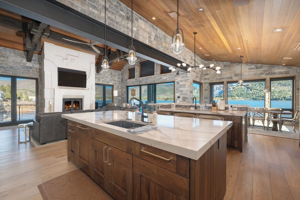 Double Islands with Quartz Counters & Seating for 14