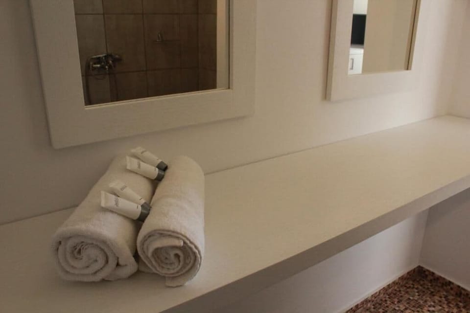 Hair dryer, bathrobes, slippers, towels
