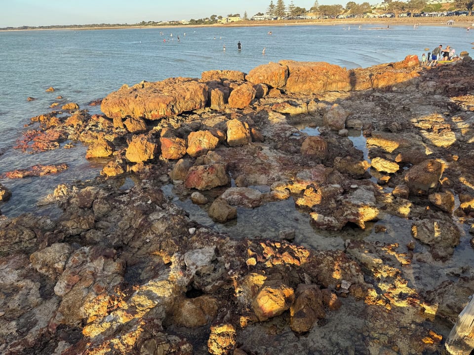 Rock pools at Port Hughes and Moonta Bay
