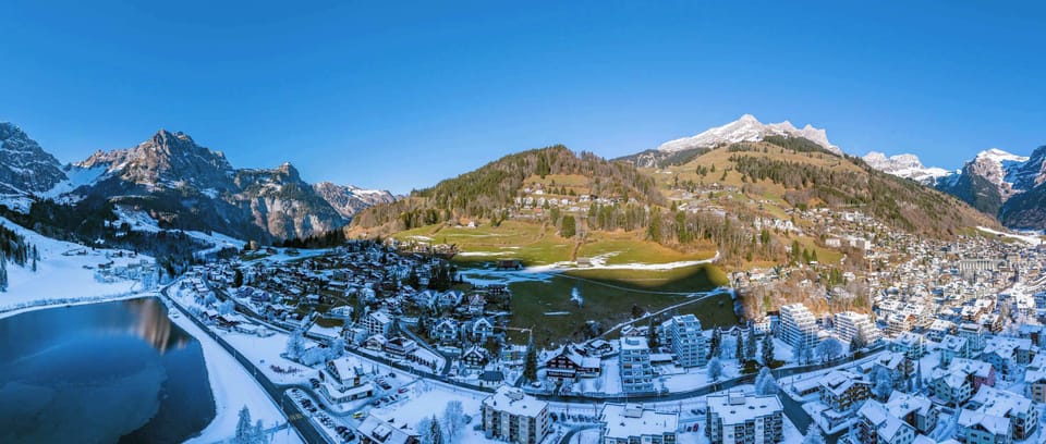 Panoramic view over Engelberg / surrounding mountains