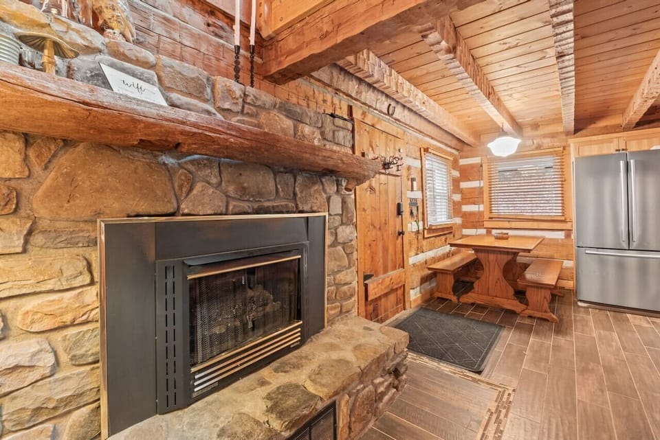 Living room fireplace
