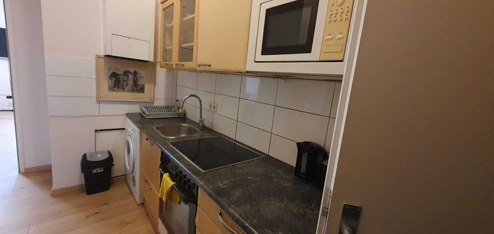 Basic Apartment | Private kitchen | Fridge, microwave, oven, stovetop