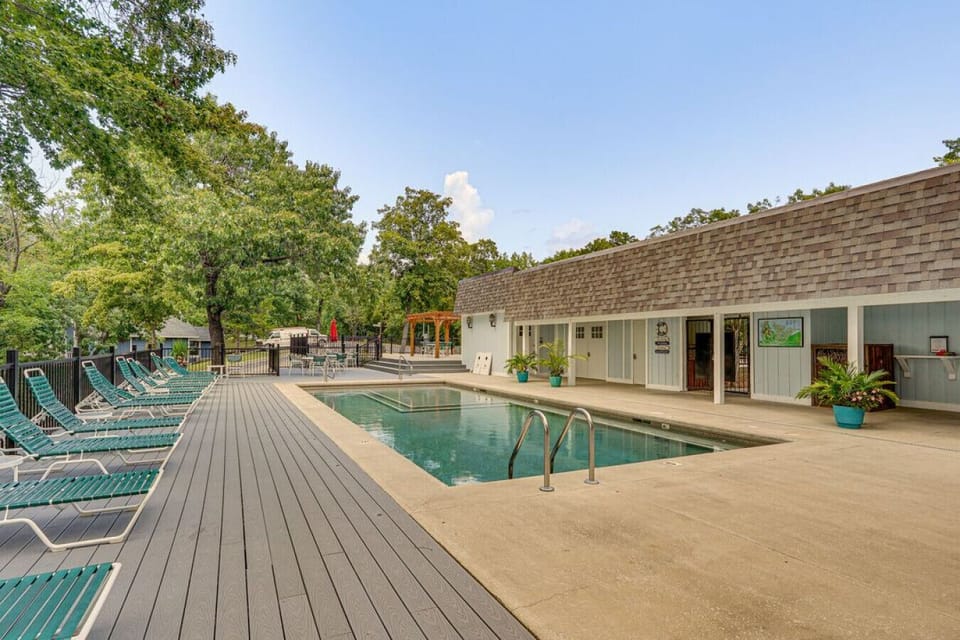 Community Pool | Lounge Chairs | Tree-Lined Setting