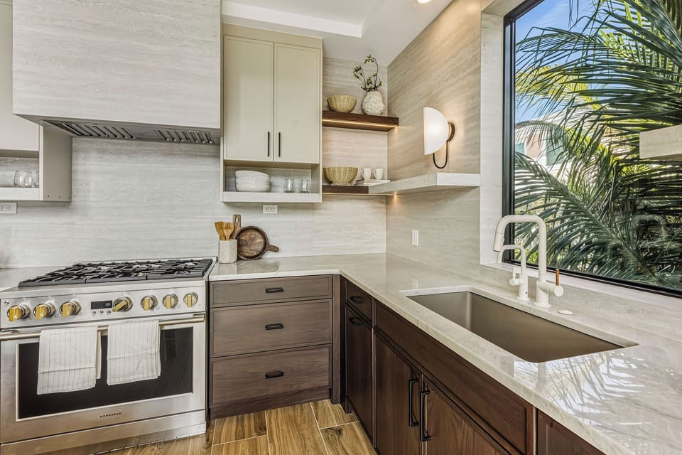 Bright kitchen with ample storage