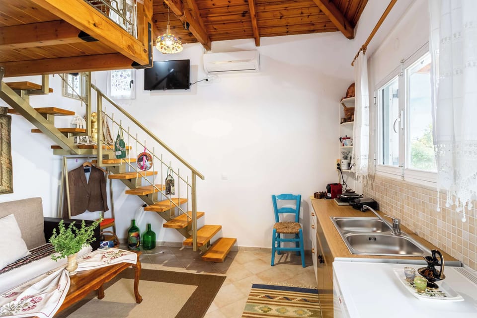 Cozy interior blending traditional architecture with comfort.