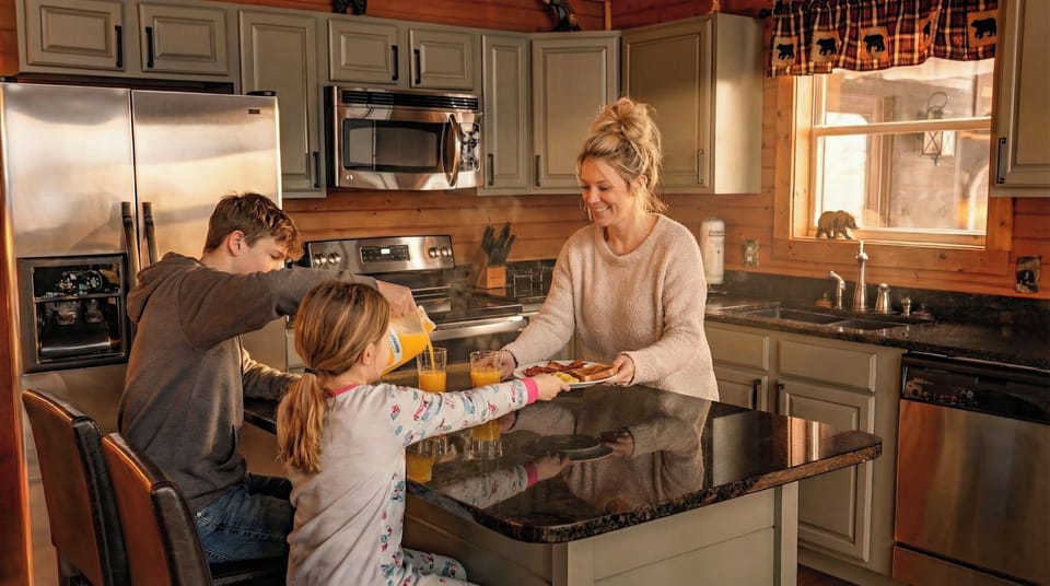 A cozy kitchen designed for easy cooking and shared moments.