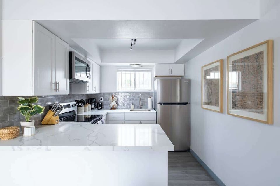 You’ll have plenty of space to cook, bake, roast and simmer in the modern kitchen
