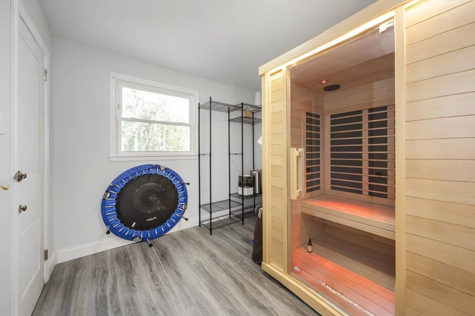 Workout And Then Relax In The Sauna!