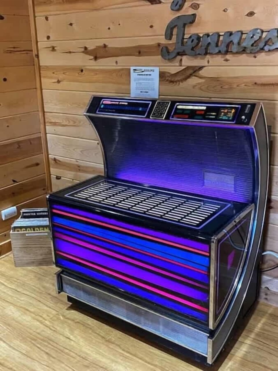 Seeburg stereo system for authentic vintage sound.
