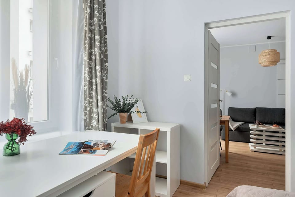 The bedroom's elegant decor creates a serene and restful environment.
