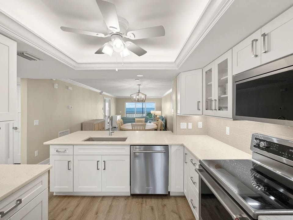 Open concept view from kitchen