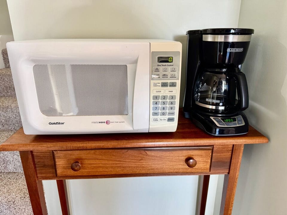 Microwave and coffee maker