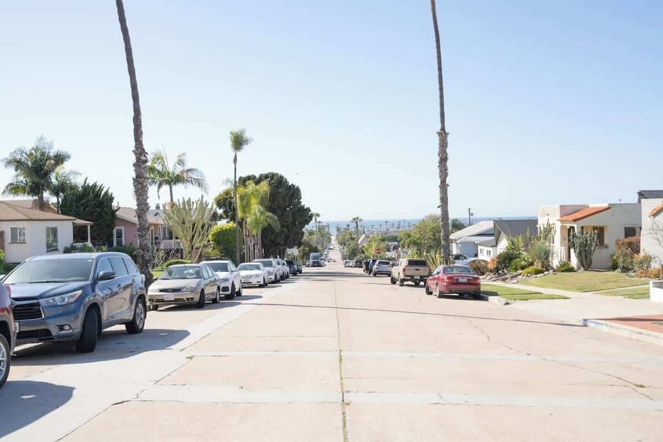 Follow this street all the way to the Beach!
