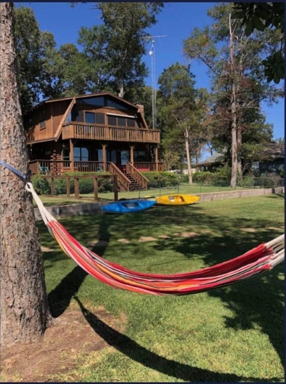 Lakeside shaded hammock