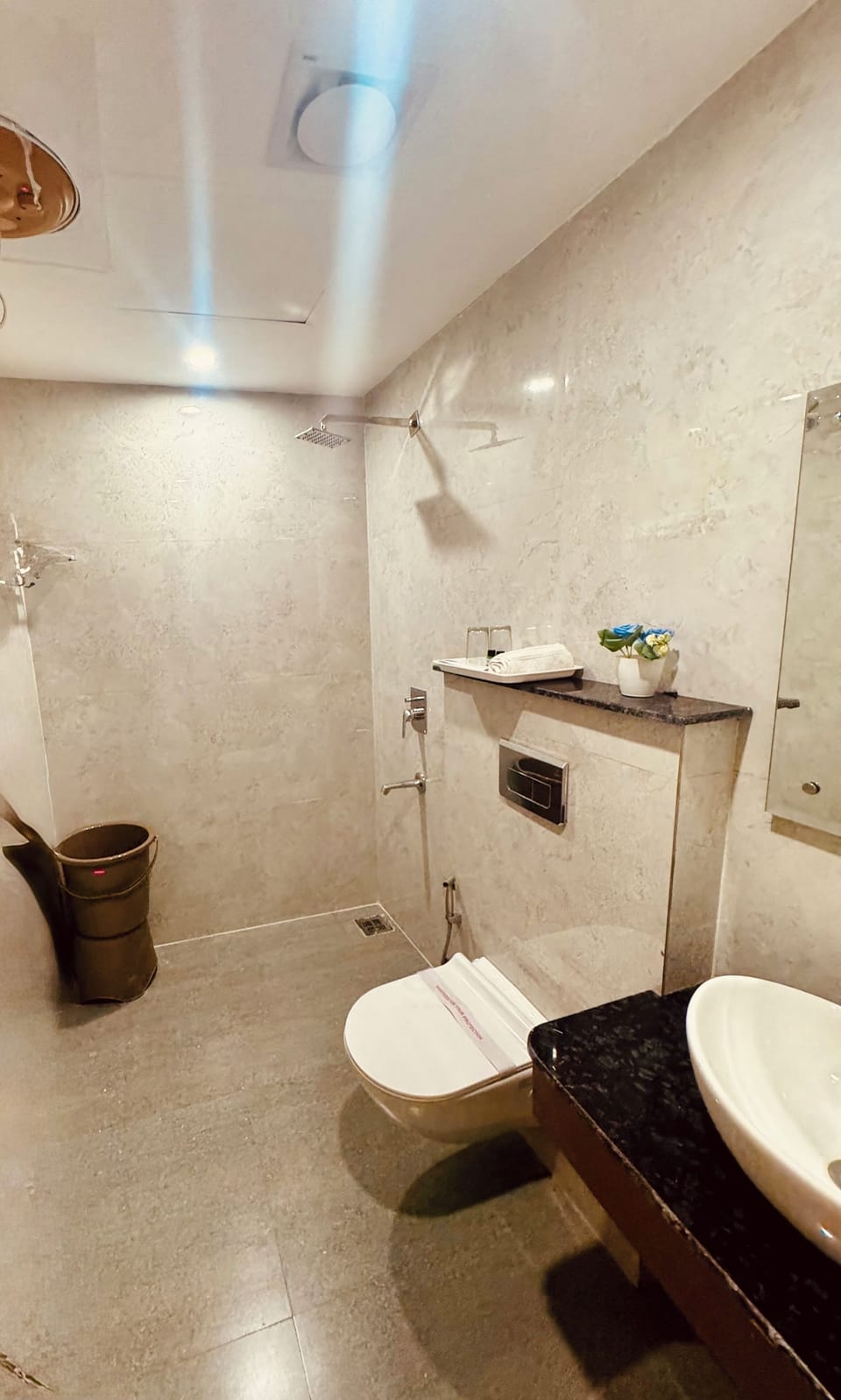 Premium Double Room, City View | Bathroom | Shower, free toiletries, towels, soap