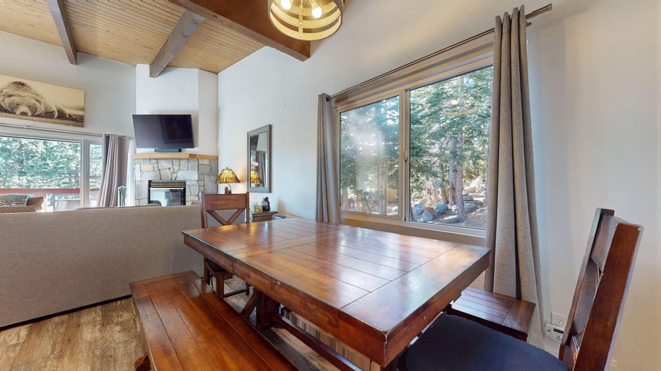 Indoors, Hardwood, Furniture, Table, Stained Wood