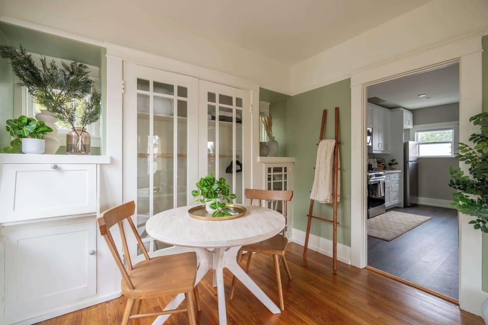A cozy spot to gather, plan the day, or wind down at night