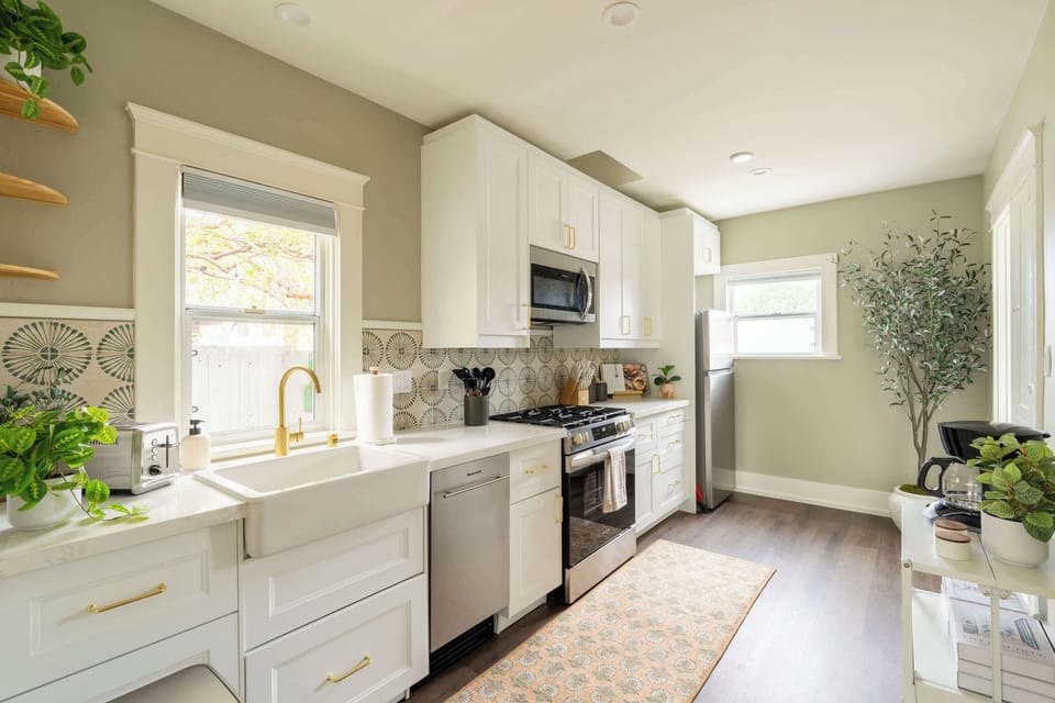 A comfortable space to prepare meals or enjoy a slow morning