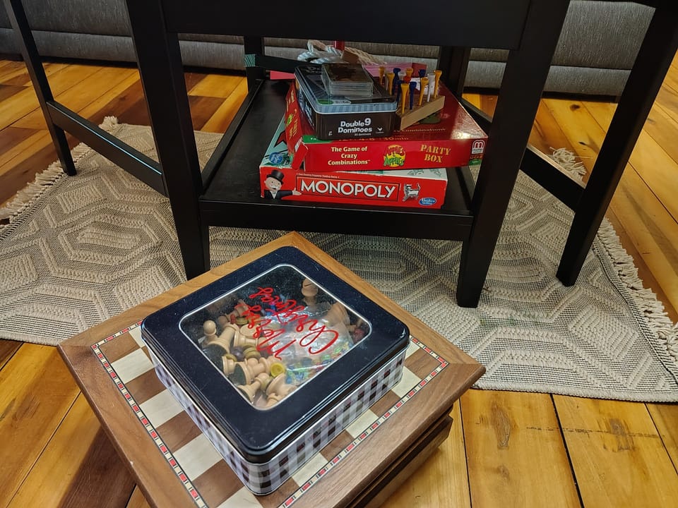 Board games at the Cabin 
