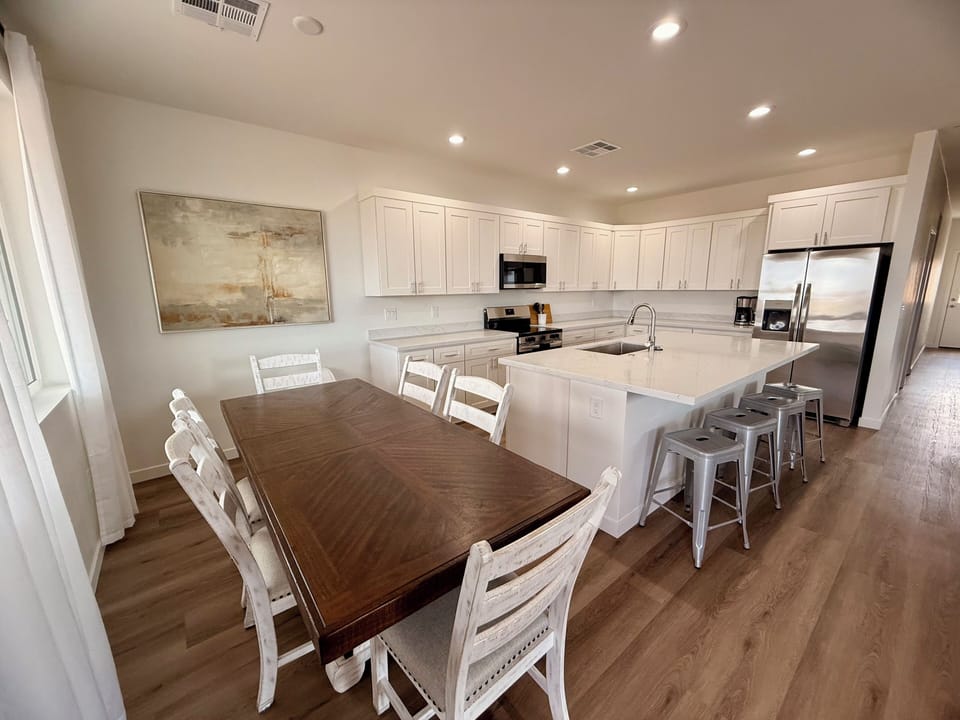 Dining room open kitchen