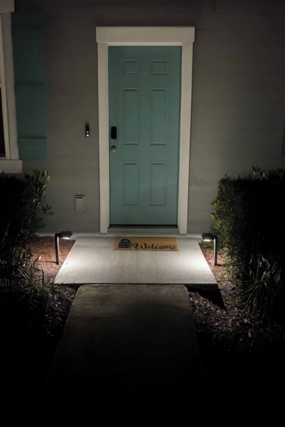 Night lighted entry