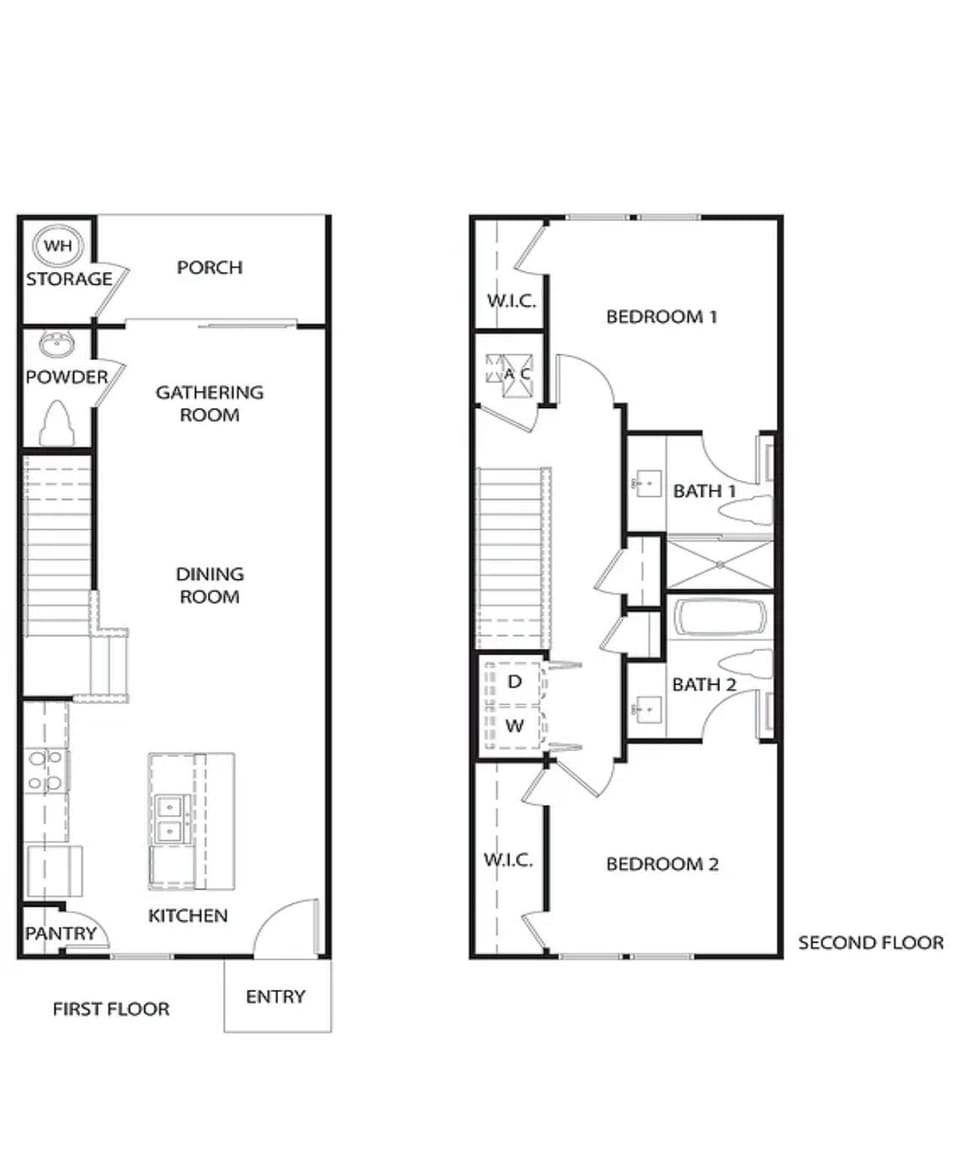 2 story floor plan