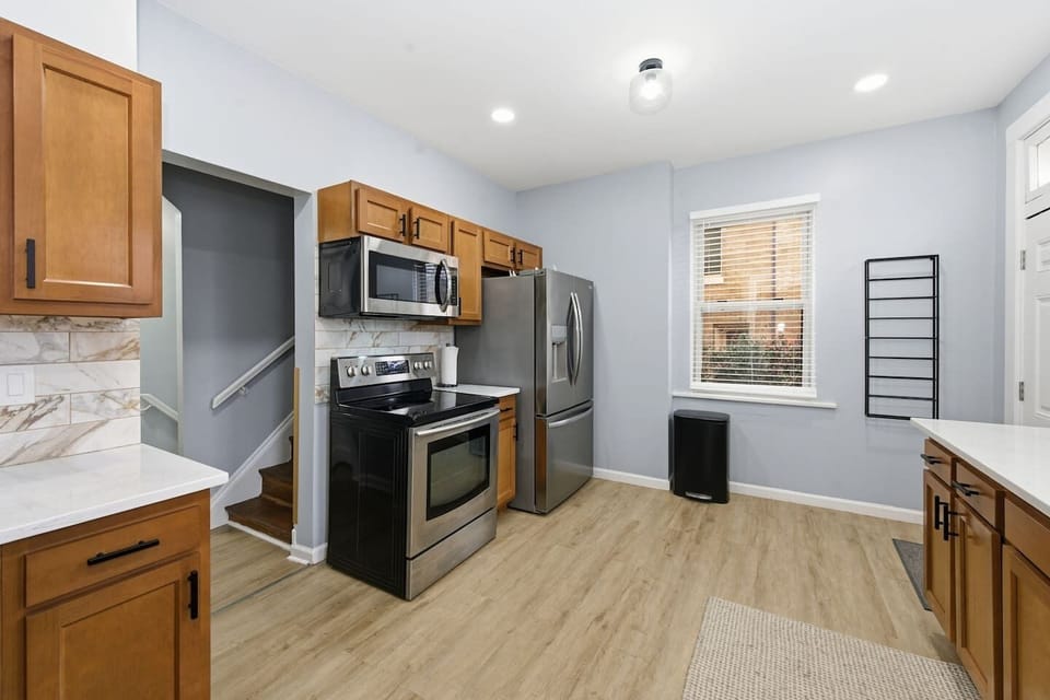 Fully equipped kitchen for all your cooking needs.