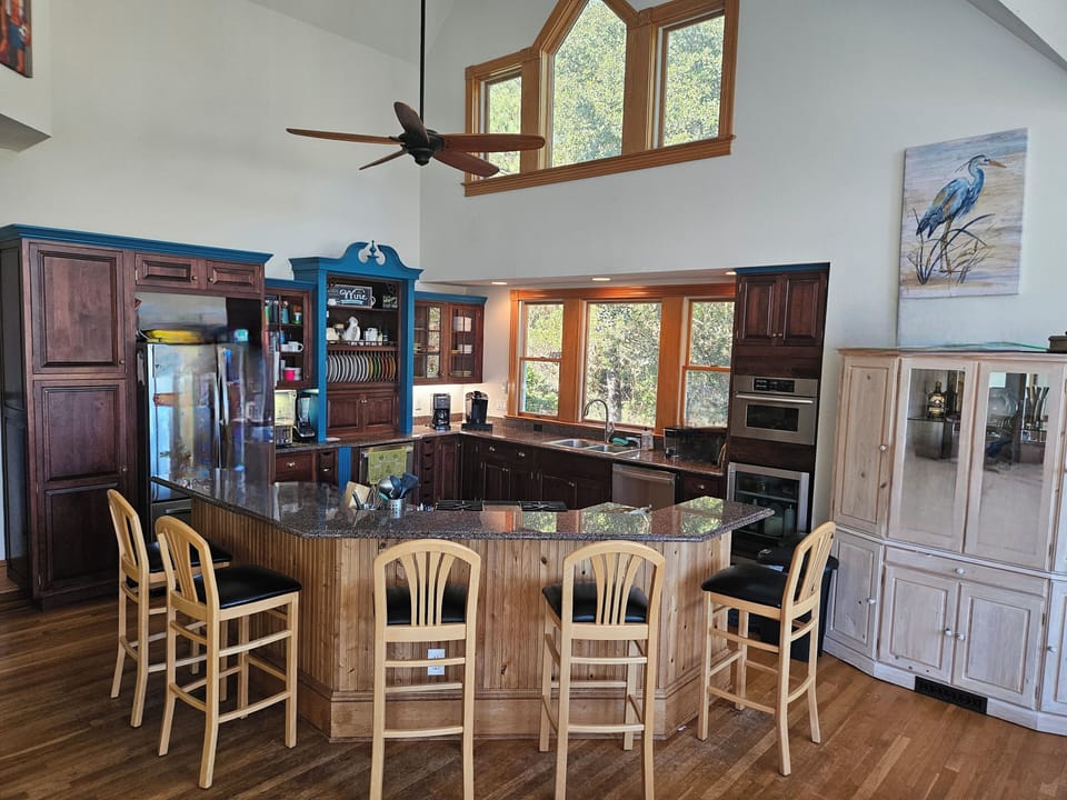 Large kitchen with double dish washers, large fridge/ freezer,  new stove/oven
