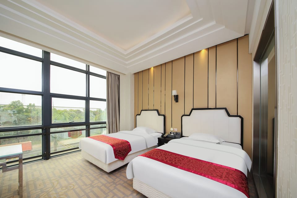 Classic Twin Room, City View | Desk, laptop workspace, blackout drapes, free WiFi