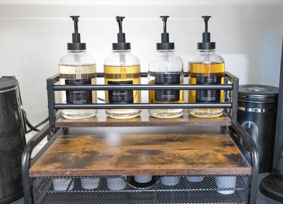 Coffe syrups.