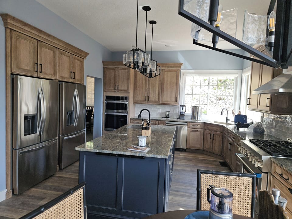 Kitchen - Double Refrigerators and Dishwashers.