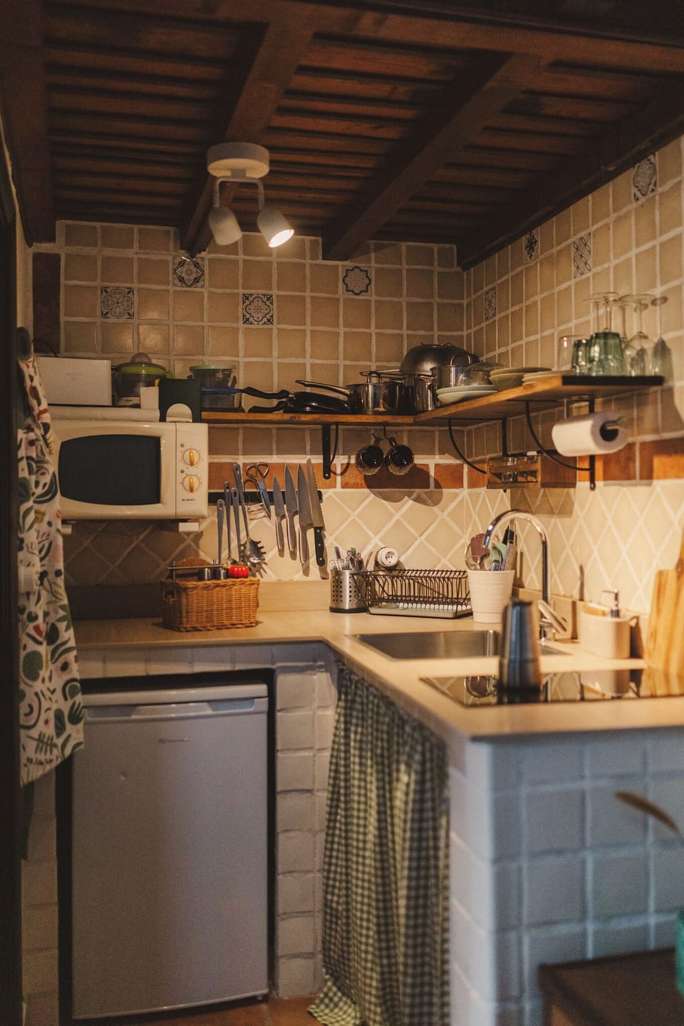 Traditional Cabin, Mountain View | Private kitchen | Fridge, microwave, stovetop, toaster
