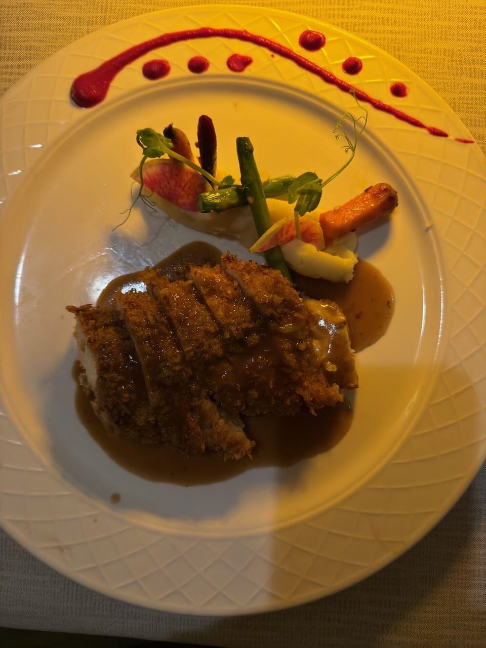 Evening meal from Luciano's restaurant.