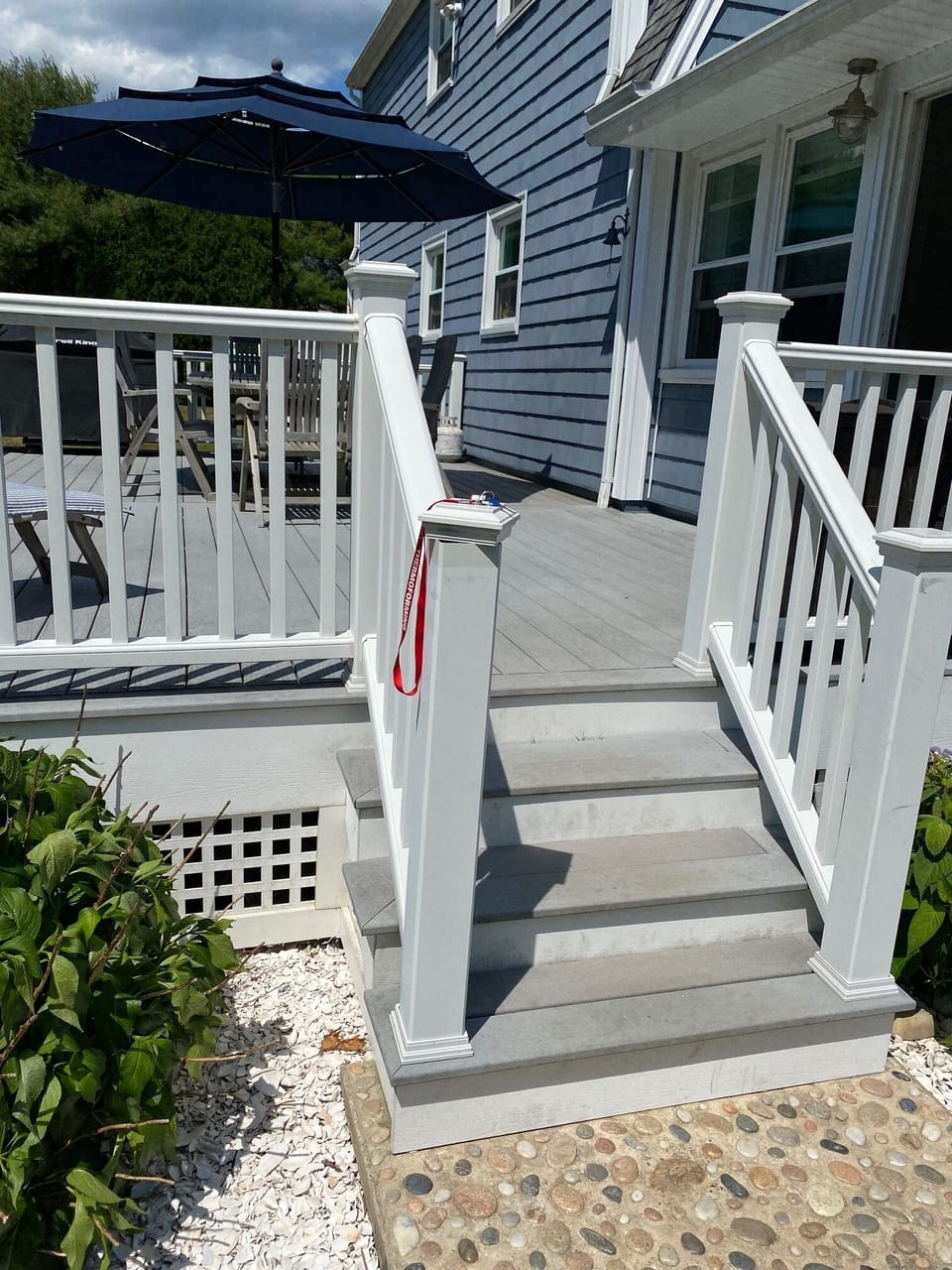 Large backyard deck